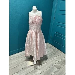 VTG Steppin‎ Out Pale Pink Floral Cocktail Dress 9 (Fits Like 2/4)